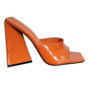 Ego Orange Open-Toe Heels Size 7 Ego Modern Orange Heels